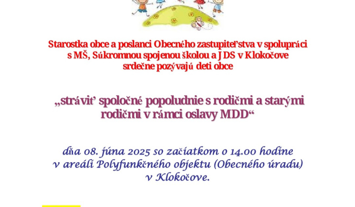Aktuality / Pozvánka MDD - foto