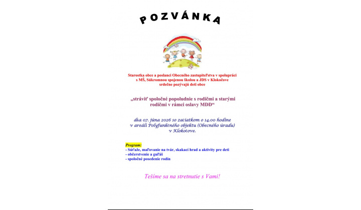 Pozvánka MDD 2026