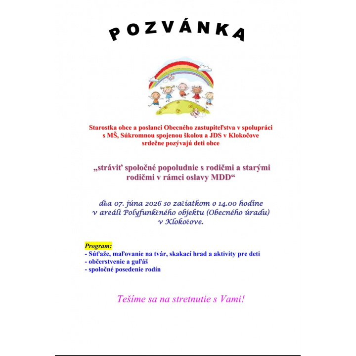 Pozvánka MDD 2026