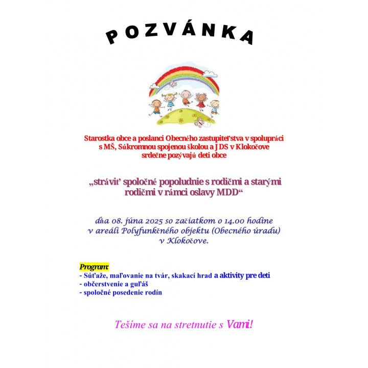Pozvánka MDD