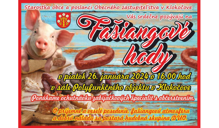 Pozvánka na fašiangové hody 2024